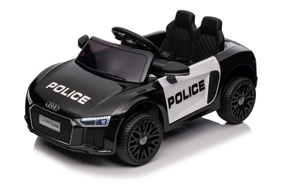 Audi R8 Policja na akumulator dla dzieci + Pilot + EVA + Wolny Start + MP3 LED