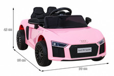 Audi R8 na akumulator dla dzieci Różowy + Pilot + EVA + Wolny Start + MP3 LED