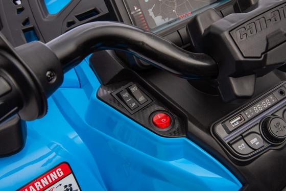 Quad Can Am Outlander ATV z Pilotem Niebieski