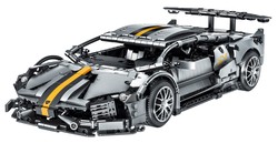 Zestaw Klocków Autko Sportowe Szare 1356el.