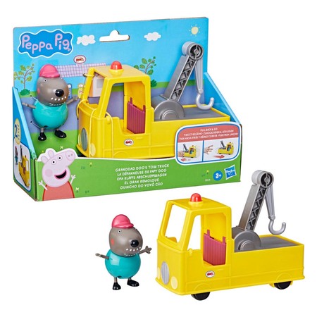 ŚWINKA PEPPA Holownik Dziadka Psa, pojazd z figurką