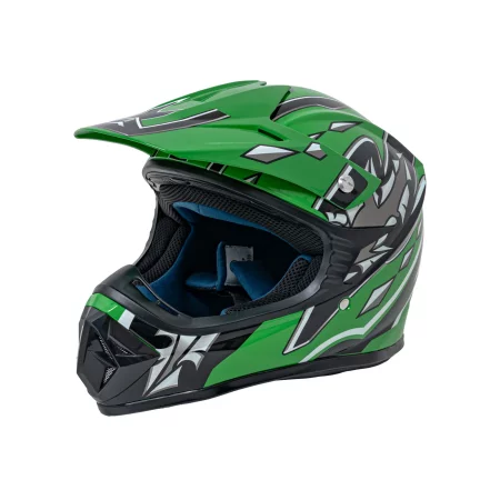 Kask Motocyklowy Enduro Zielony M