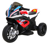 Motor BMW HP4 na akumulator dla dzieci Czerwony + 3 Koła + LED + MP3 USB + Ekoskóra