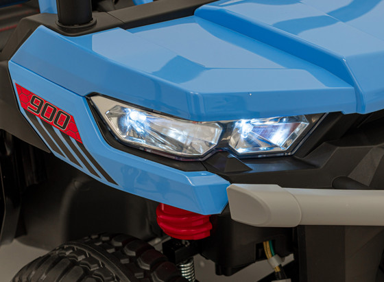 Auto Pick-Up Speed 900 dla dzieci Niebieski + Napęd 4x4 + Ruchomy kiper + Bagażnik + Pilot + Łopatka + Audio LED