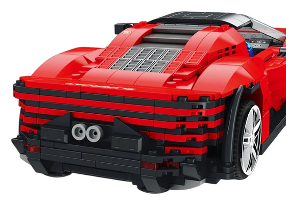 Zestaw Klocków Auto Sportowe Czerwone 1069el.