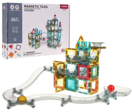 Klocki Magnetyczne Tor Kulka 88el.