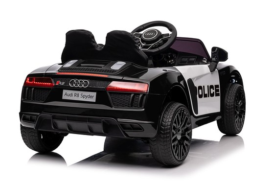 Audi R8 Policja na akumulator dla dzieci + Pilot + EVA + Wolny Start + MP3 LED
