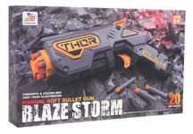 Manulany Pistolet Blaze Storm dla dzieci 8+ Szary + 20 Bezpiecznych Pocisków + Mechanizm Sprężynowy