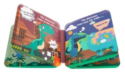 Zestaw 5 Gumowych Pacynek na palce + Książeczka Dinozaury dla dzieci 3+ Wodoodporność + Odgrywanie teatrzyków