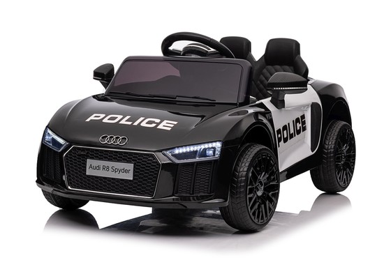 Audi R8 Policja na akumulator dla dzieci + Pilot + EVA + Wolny Start + MP3 LED