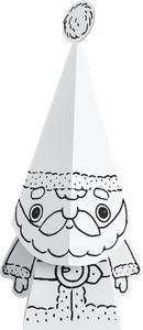 "Święty Mikołaj" kolorowanka 3D figurka + bombka choinkowa