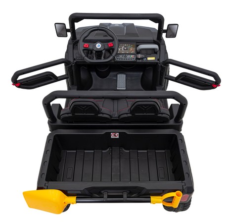 Auto Pick-Up Speed 900 dla dzieci Czarny + Napęd 4x4 + Ruchomy kiper + Bagażnik + Pilot + Łopatka + Audio LED