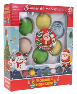 Zestaw Bombek Choinkowych z Farbkami