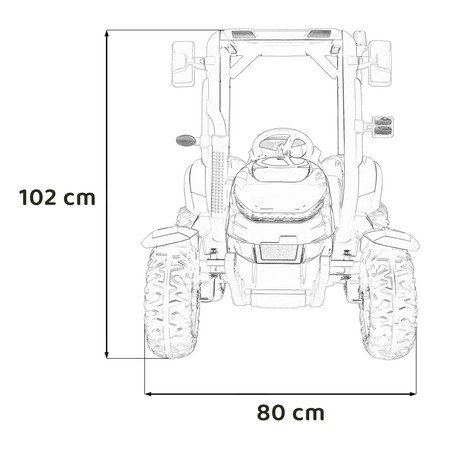 Traktor BLAST Z Przyczepką Czerwony