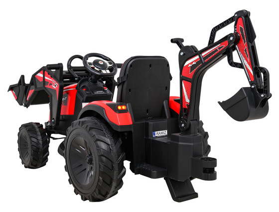 Pojazd Traktor Z Przyczepą 720-T Czerwony