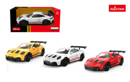 Autko Metalowe 1:43 Porsche  911 GT3 RS Żółte RASTAR