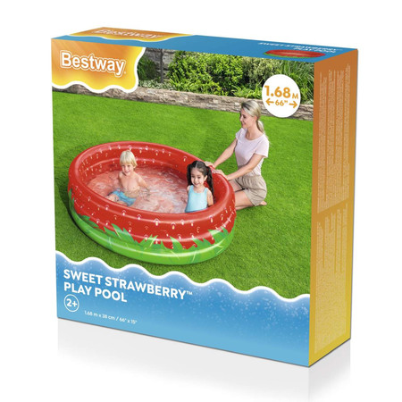 Basen Słodka Truskawka dla dzieci 2+ Brodzik 168x38cm BESTWAY + Łatka naprawcza
