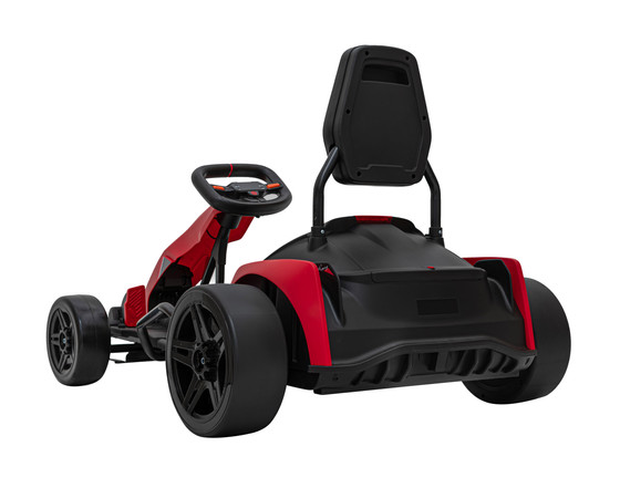 Gokart Fast 3 Drift na akumulator dla dzieci Czerwony + Funkcja driftu + Silniki 2x150W + Radio LED + Pasy