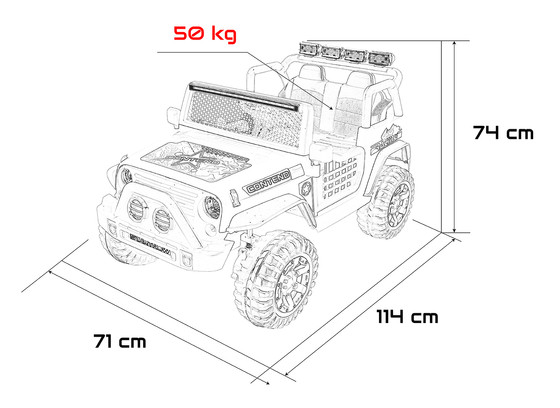 Pojazd Jeep BEAST 4x4 Różowy