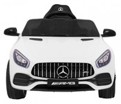 Mercedes Benz GT na akumulator dla dzieci Biały + Pilot + Wolny Start + MP3 LED