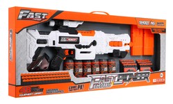 Duży karabin dla dzieci 8+ Akcesoria + 48 miękkich pocisków Zabawkowa broń Fast Pioneer