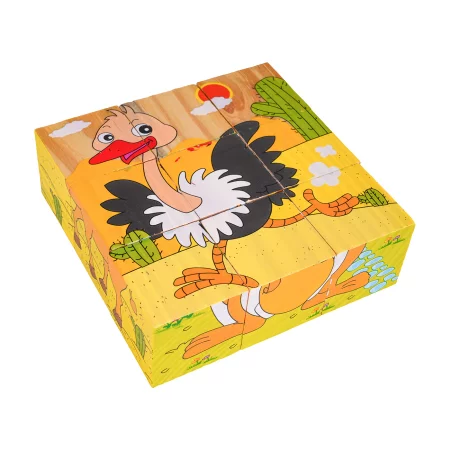 Klocki Drewniane Dla Najmłodszych Edycja Egzotyczne Zwierzątka