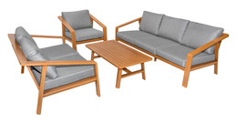 Meble Ogrodowe Aluminiowe Dwie Sofy + Fotel + Stolik