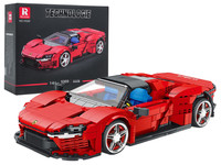Zestaw Klocków Auto Sportowe Czerwone 1069el.