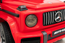 Mercedes AMG G63 dla dzieci Czerwony + Pilot + MP3 LED + Wolny Start + EVA + Pasy
