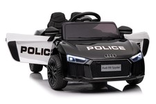 Audi R8 Policja na akumulator dla dzieci + Pilot + EVA + Wolny Start + MP3 LED