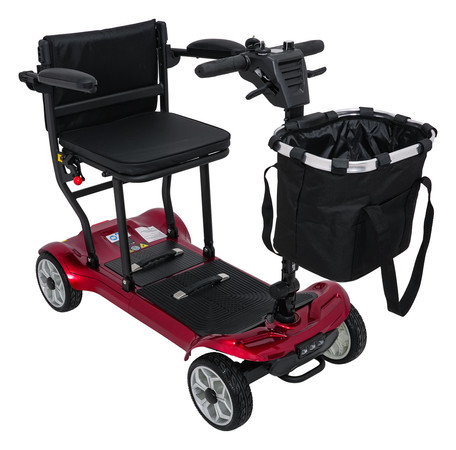 Skuter Elektryczny Czterokołowy dla Seniorów EasyGo Czerwony