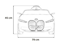 Autko BMW i4 na akumulator dla dzieci Biały + Wolny Start + EVA + Ekoskóra + Audio LED + Pilot
