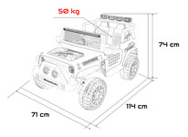 Pojazd Jeep BEAST 4x4 Biały