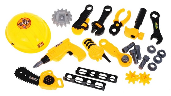 Duży Warsztat dla dzieci 3+ Stolik z narzędziami + Zębatki + Akcesoria 23 el.