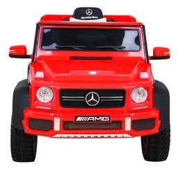 Mercedes G63 AMG Autko na akumulator Czerwony + Pilot + 6 kół EVA + Wolny Start + MP3 LED