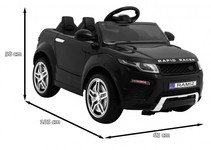 Autko Rapid Racer elektryczne dla dzieci Czarny + Pilot + Wolny Start + EVA + MP3 LED