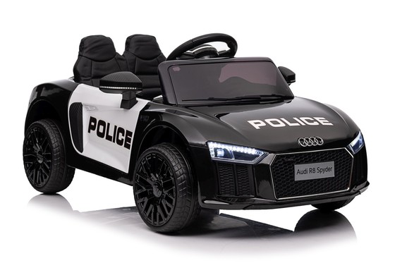 Audi R8 Policja na akumulator dla dzieci + Pilot + EVA + Wolny Start + MP3 LED