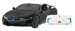 BMW i8 Roadster czarny RASTAR model 1:12 Zdalnie sterowane auto + pilot 2,4 GHz