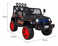 Autko terenowe Raptor Drifter Płomienie + Pilot + Napęd 4x4 + Schowek + Wolny Start + MP3 LED