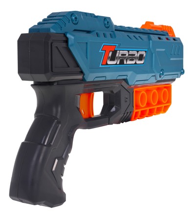 Pistolet TURBO dla dzieci 8+ Niebieski + 6 bezpiecznych Pocisków