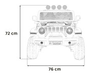 Auto terenowe OFF-ROAD 3.0 dla dzieci Czarny + Pilot + Wolny Start + Pasy + Audio LED