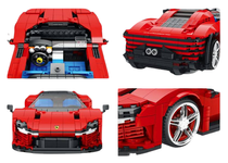 Zestaw Klocków Auto Sportowe Czerwone 1069el.