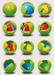 Przestrzenne Puzzle Kula 3D dla dzieci 4+ Łamigłówka Gra logiczna
