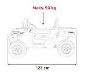 Auto Pick-Up Speed 900 dla dzieci Czarny + Napęd 4x4 + Ruchomy kiper + Bagażnik + Pilot + Łopatka + Audio LED
