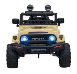 Toyota FJ Cruiser dla dzieci Beżowy + Pilot + Napęd 4x4 + Audio LED + EVA + Wolny Start