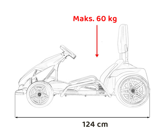 Gokart Fast 3 Drift na akumulator dla dzieci Biały + Funkcja driftu + Silniki 2x150W + Radio LED + Pasy