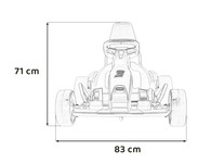 Gokart Fast 3 Drift na akumulator dla dzieci Biały + Funkcja driftu + Silniki 2x150W + Radio LED + Pasy