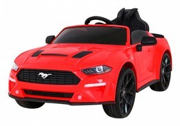 Autko Ford Mustang GT na akumulator dla dzieci Czerwony + Regulacja siedzenia + Audio LED + EVA + Wolny Start