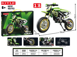 Zestaw Klocków Motocykl Zielony 466el.