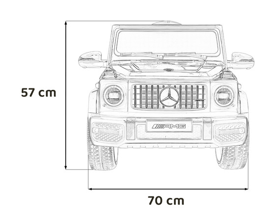 Mercedes AMG G63 dla dzieci Czerwony + Pilot + MP3 LED + Wolny Start + EVA + Pasy